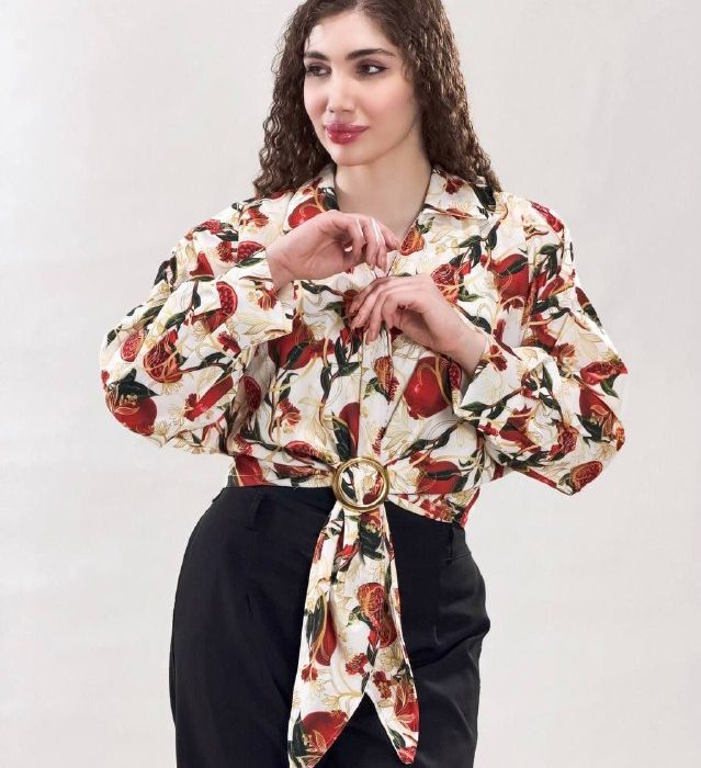شومیز جلو دکمه